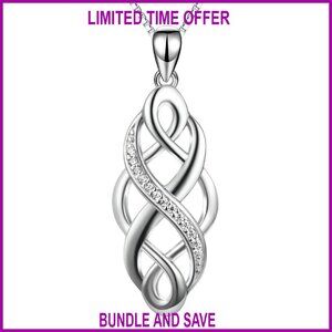 Sterling Silver Celtic Knot Opal Pendant Necklace 18" Box Chain
